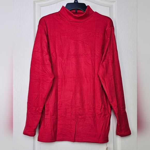 Men's Mock Turtleneck Shirt Long Sleeve Lightweight Super Soft Thermal Fleece - Picture 6 of 10